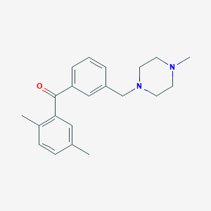 2,5-Dimethyl-3'-(4-methylpiperazinomethyl) benzophenone