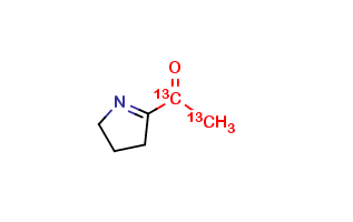 2-Acetyl-1-pyrroline 13C2  85% (10 in DCM)