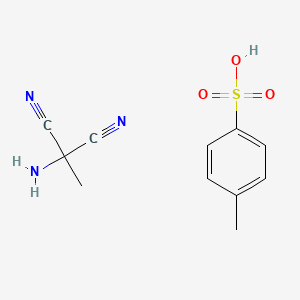 2-Amino-2-methylpropanedinitrile;4-methylbenzenesulfonic acid