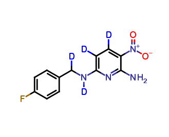 2-Amino-6-[(4-fluorobenzyl)-amino]-3-nitropyridine-d4