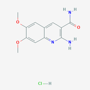 2-Amino-6,7-dimethoxyquinoline-3-carboxamide hydrochloride