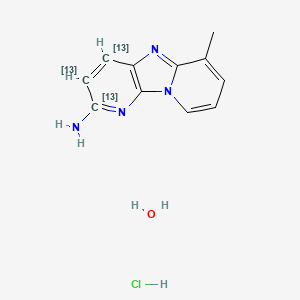 2-Amino-6-methyldipyrido[1,2-a:3',2'-d]imidazole-13C3 Hydrochloride Hydrate