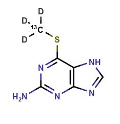 2-Amino-6-methylmercaptopurine-[13C, d3] (Solution)