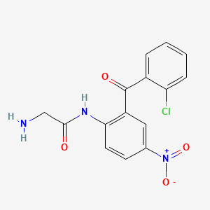 2-Amino-N-[2-(2-chlorobenzoyl)-4-nitrophenyl]acetamide