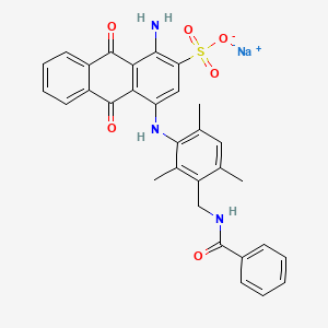 2-Anthracenesulfonic acid, 1-amino-4-[[3-[(benzoylamino)methyl]-2,4,6-trimethylphenyl]amino]-9,10-dihydro-9,10-dioxo-, monosodium salt