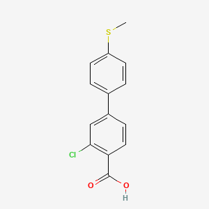 2-Chloro-4-(4-methylthiophenyl)benzoic acid