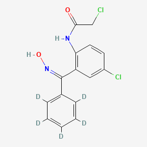 2-Chloro-N-[4-chloro-2-[(hydroxyimino)phenylmethyl]phenyl]acetamide-d5