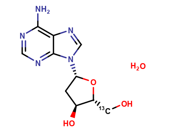 2-DEOXYADENOSINE H2O (RIBOSE-5-13C)