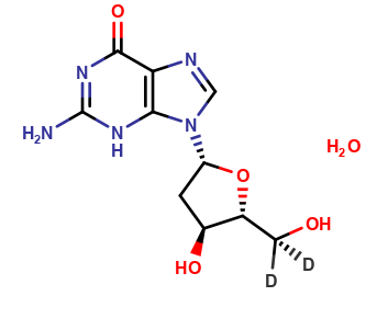 2-DEOXYGUANOSINE H2O RIBOSE-D2