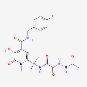 2-Des(5-methyl-1,3,4-oxadiazole-2-carboxamide) 2-(2-(2-Acetylhydrazinyl)-2-oxoacetamide) Raltegravir