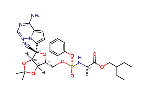 2-Ethylbutyl ((R)-(((3aR,4R,6R,6aR)-6-(4-aminopyrrolo[2,1-f][1,2,4]triazin-7-yl)-6-cyano-2,2-dimethy