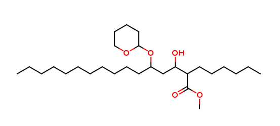 2-Hexyl-3-hydroxy-5-[(tetrahydro-2H-pyran-2-yl)oxy]-hexadecanoic Acid Methyl Ester