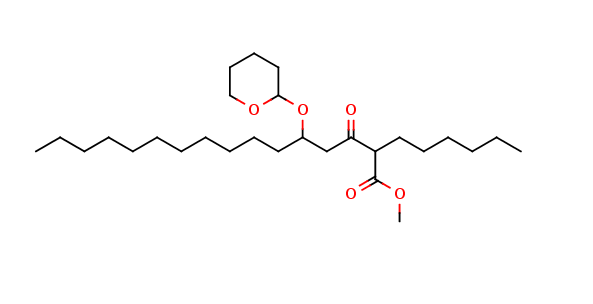 2-Hexyl-3-oxo-5-[(tetrahydro-2H-pyran-2-yl)oxy]-hexadecanoic Acid Methyl Ester
