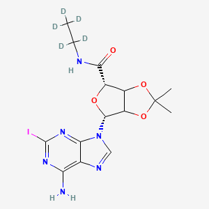 2-Iodo-5’-ethyl-d5-carboxamido-2’,3’-O-isopropylidine Adenosine
