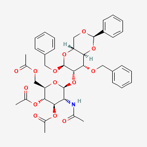 2-O-(2-Acetamido-2-deoxy-3,4,6-tri-O-acetyl-|A-D-glucopyranosyl)-3-O-benzyl-4,6-O-benzylidene-|A-D-mannose