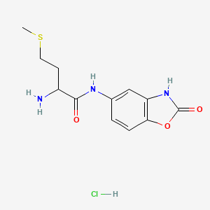 2-amino-4-(methylsulfanyl)-N-(2-oxo-2,3-dihydro-1,3-benzoxazol-5-yl)butanamide hydrochloride