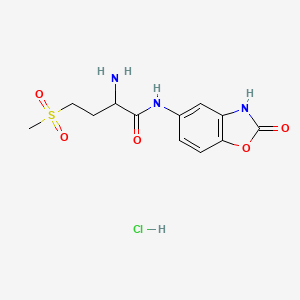 2-amino-4-methanesulfonyl-N-(2-oxo-2,3-dihydro-1,3-benzoxazol-5-yl)butanamide hydrochloride