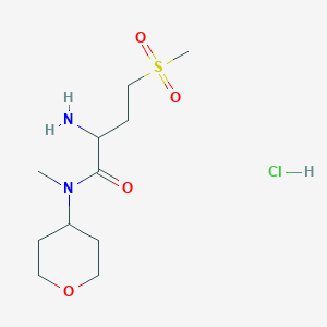 2-amino-4-methanesulfonyl-N-methyl-N-(oxan-4-yl)butanamide hydrochloride