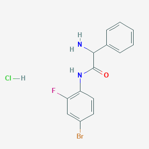 2-amino-N-(4-bromo-2-fluorophenyl)-2-phenylacetamide hydrochloride