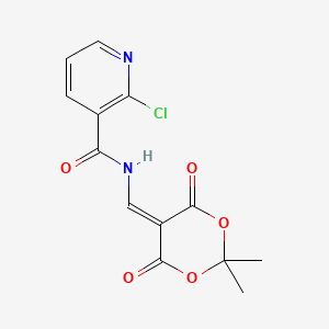 2-chloro-N-[(2,2-dimethyl-4,6-dioxo-1,3-dioxan-5-yliden)methyl]nicotinamide