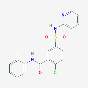 2-chloro-N-(2-methylphenyl)-5-[(2-pyridinylamino)sulfonyl]benzamide