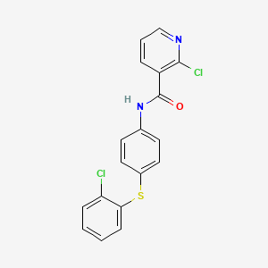2-chloro-N-{4-[(2-chlorophenyl)sulfanyl]phenyl}nicotinamide