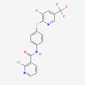 2-chloro-N-(4-{[3-chloro-5-(trifluoromethyl)-2-pyridinyl]sulfanyl}phenyl)nicotinamide