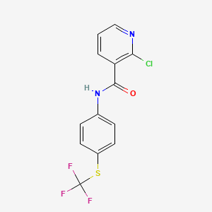 2-chloro-N-{4-[(trifluoromethyl)sulfanyl]phenyl}nicotinamide