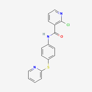 2-chloro-N-[4-(2-pyridinylsulfanyl)phenyl]nicotinamide