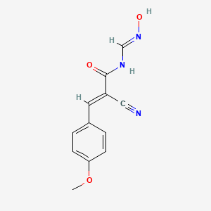 2-cyano-N-[(hydroxyimino)methyl]-3-(4-methoxyphenyl)acrylamide