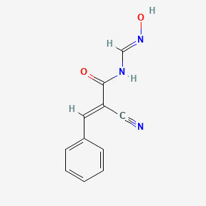 2-cyano-N-[(hydroxyimino)methyl]-3-phenylacrylamide