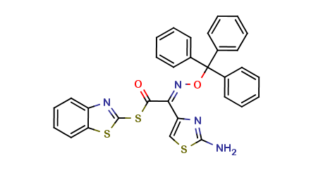 2-mercapto-1,3-benzothiazolyl-(z)-2-trityloxyiminothio acetate (BAEM)