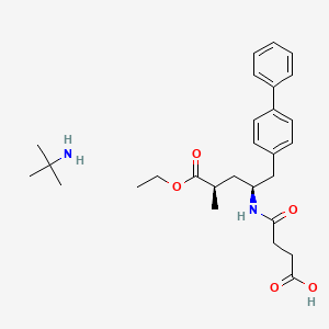 2-methylpropan-2-amine 4-(((2S,4R)-1-([1,1'-biphenyl]-4-yl)-5-ethoxy-4-methyl-5-oxopentan-2-yl)amino)-4-oxobutanoate