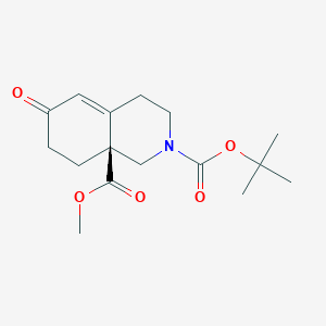 2-tert-butyl 8a-methyl (8aS)-6-oxo-1,2,3,4,6,7,8,8a-octahydroisoquinoline-2,8a-dicarboxylate