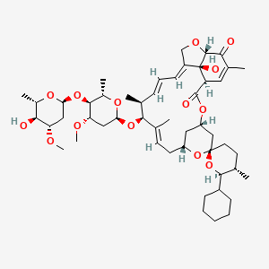 25-Cyclohexyl-5-demethoxy-25-de(1-methylpropyl)-22,23-dihydro-5-oxo-avermectin A1a