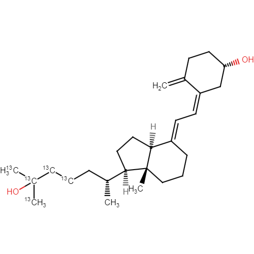 25-Hydroxyvitamin-D3-[23,24,25,26,27-13C5] (Solution)