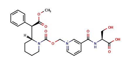 3-[[[(1S)-1-Carboxy-2-hydroxyethyl]amino]carbonyl]-1-[[[[(2R)-2-[(1R)-2-methoxy-2-oxo-1-phenylethyl]-1-piperidinyl]carbonyl]oxy]methyl]pyridinium