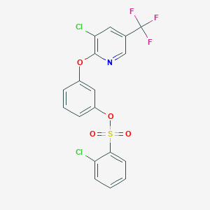 3-{[3-chloro-5-(trifluoromethyl)-2-pyridinyl]oxy}phenyl 2-chlorobenzenesulfonate