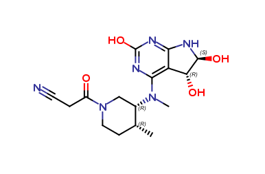 3-((3R,4R)-4-methyl-3-(methyl((5R,6S)-2,5,6-trihydroxy-6,7-dihydro-5H-pyrrolo[2,3-d]pyrimidin-4-yl)a