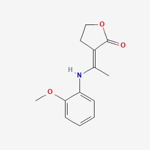3-[(E)-1-(2-methoxyanilino)ethylidene]dihydro-2(3H)-furanone