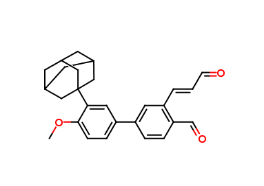 3'-(adamantan-1-yl)-4'-methoxy-3-(3-oxoprop-1-en-1-yl)-[1,1'-biphenyl]-4-carbaldehyde