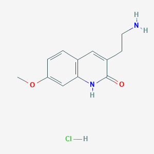 3-(2-aminoethyl)-7-methoxyquinolin-2(1H)-one hydrochloride