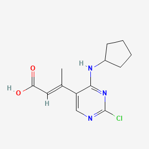3-(2-chloro-4-(cyclopentylamino)pyrimidin-5-yl)but-2-enoic acid