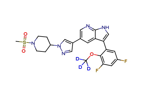 3-(3,5-difluoro-2-methoxyphenyl)-5-(1-(1-(methylsulfonyl)piperidin-4-yl)-1H-pyrazol-4-yl)-1H-pyrrolo[2,3-b]pyridine-CD3