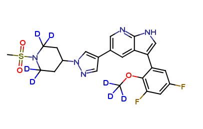 3-(3,5-difluoro-2-methoxyphenyl)-5-(1-(1-(methylsulfonyl)piperidin-4-yl)-1H-pyrazol-4-yl)-1H-pyrrolo[2,3-b]pyridine-D7