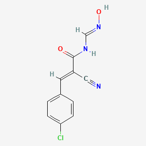 3-(4-chlorophenyl)-2-cyano-N-[(hydroxyimino)methyl]acrylamide