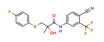 3-(4-fluorophenylthio)-N-(4-Cyano-3-(trifluoromethyl) phenyl)-2-hydroxy-2-methylpropanamide