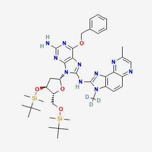 3’,5’-Di-O-tert-butyldimethylsilyl-2'-deoxy-8-[(3-methyl-8-methyl-3H-imidazo[4,5-f]quinoxalin-2-yl)amino]-6-O-benzyl-guanosine-d3