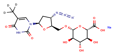 3'-Azido-3'-deoxythymidine-methyl-d3 β-D-glucuronide, Sodium Salt