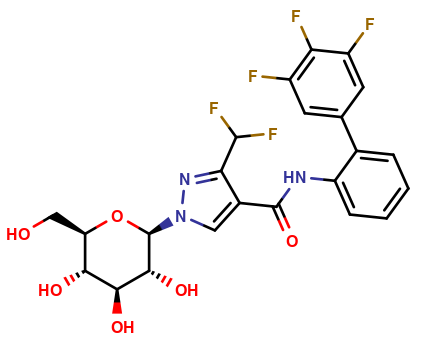 3-(Difluoromethyl)-1-β-D-glucopyranosyl-N-(3′,4′,5′-trifluoro[1,1′-biphenyl]-2-yl)-1H-pyrazole-4-carboxamide